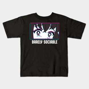 Anime Eyes Barely Sociable Manga Chibi Kawaii Fun Kids T-Shirt